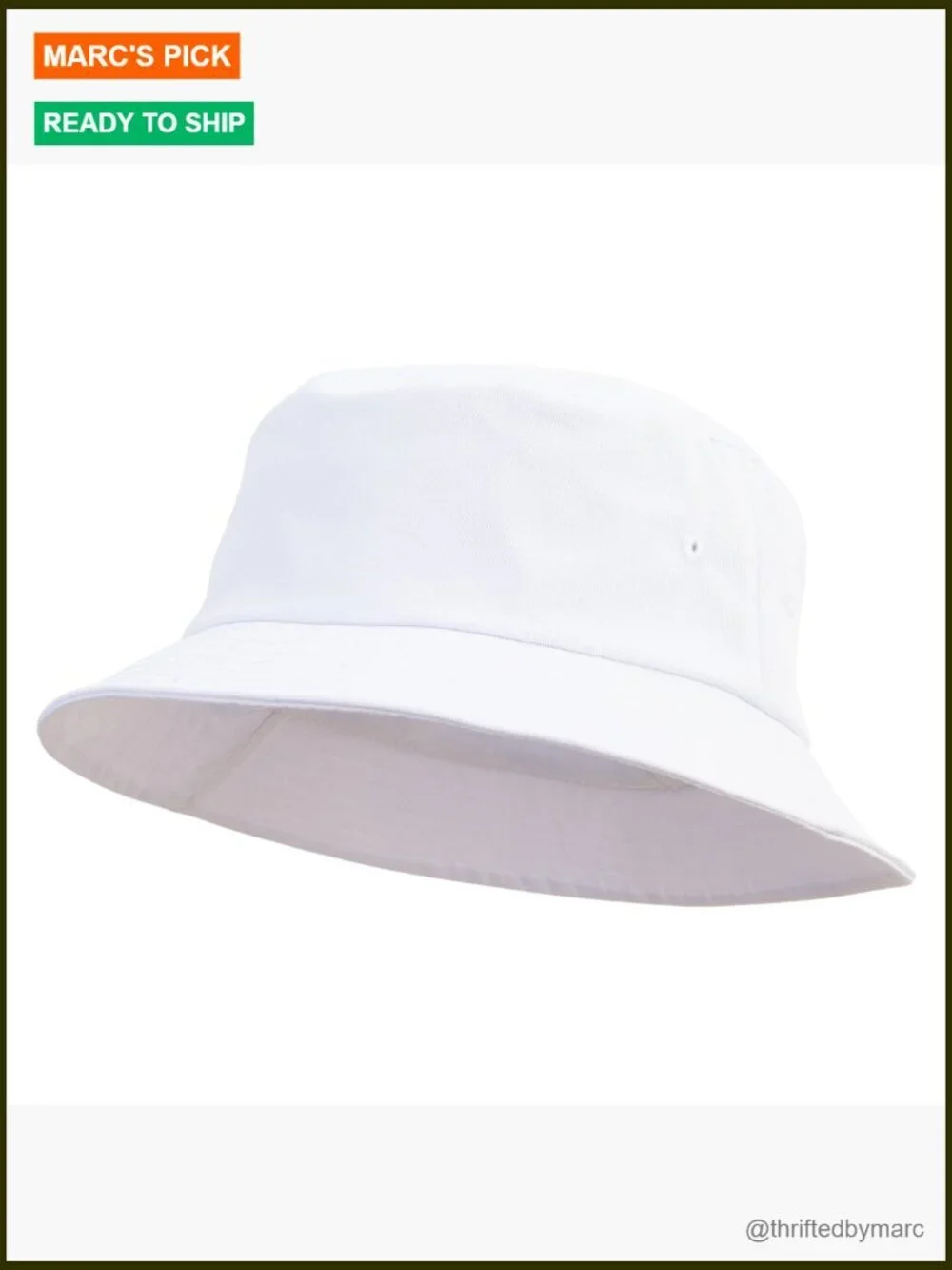 Big Size Cotton Twill Bucket Hat with Drawstring - Outdoor Sun Protection